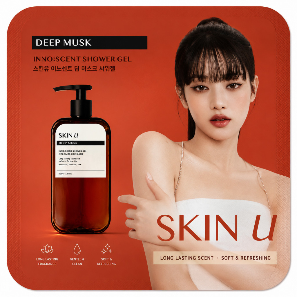 [ของแถม] SKIN U DEEP MUSK SCENT SHOWER GEL แพ็คทดลองเดินทาง 5g