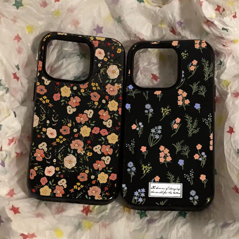 เคสไอโฟน13 แฟชั่นฤดูใบไม้ผลิดอกไม้ผิวมันวาว สำหรับ IPhone 17 AIR 16 14 11 12 13 15 Pro Max 14 15 8 7 16 Plus XS X XR SE