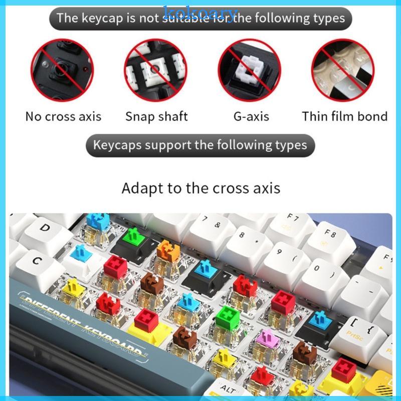 KOK ปรับแต่งภาษาไทย Keycaps XDA OEM Keycaps สําหรับ 61 64 68 75 87 98 104 108 คีย์บอร์ดติดตั้งง่าย K