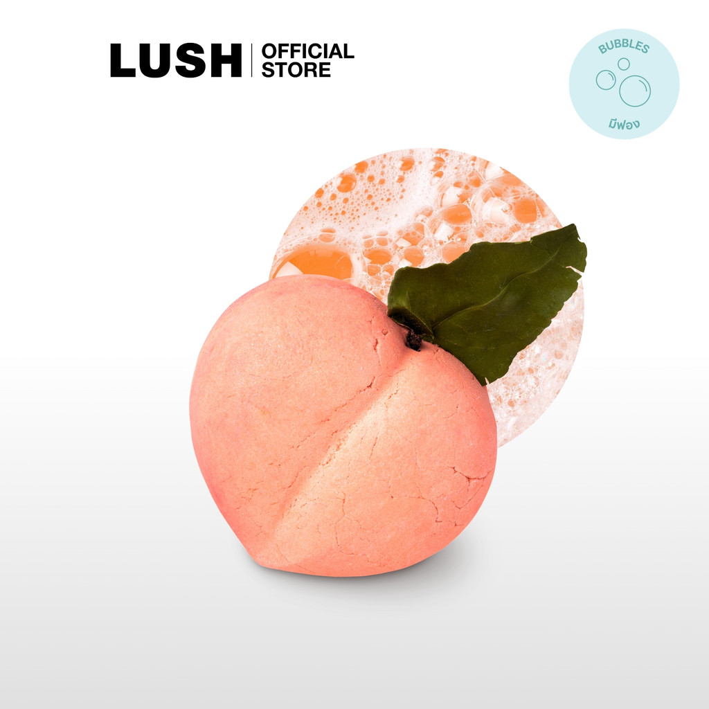 LUSH บับเบิ้ลรูน บับเบิ้ลบาธ บาร์ ตีฟอง ในอ่างอาบน้ำ PEACH CRUMBLE BUBBLEROON BUBBLE BATH 200g