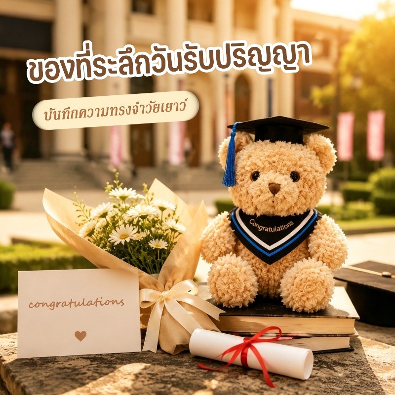 COD ตุ๊กตาหมีปริญญา ชุดนักเรียน ลูกหมี ตุ๊กตานุ่มฟู บันทึกความทรงจำวัยเยาว์ ฤดูรับปริญญา ของตกแต่งน่ารัก ของที่ระลึก ﻿