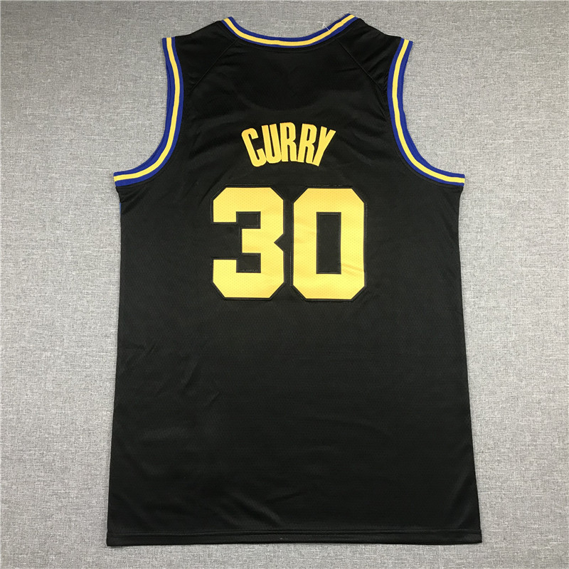 ชุดบาสเก็ตบอล New Season Jersey Warriors/Golden State Warriors 30 Curry 2022 Black City Edition