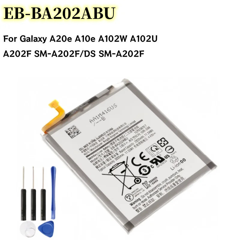 ใหม่ EB-BA202ABU 3000mAh แบตเตอรี่สําหรับ Galaxy A20e A10e A102W A102U A202F SM-A202F/DS SM-A202F แบ