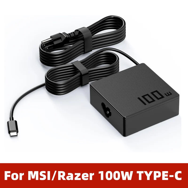 100W USB-C TYPE-C สําหรับ Razer Blade Stealth 13, สําหรับ Msi Prestige 13 14 15 16 Summit E13 E14 E1