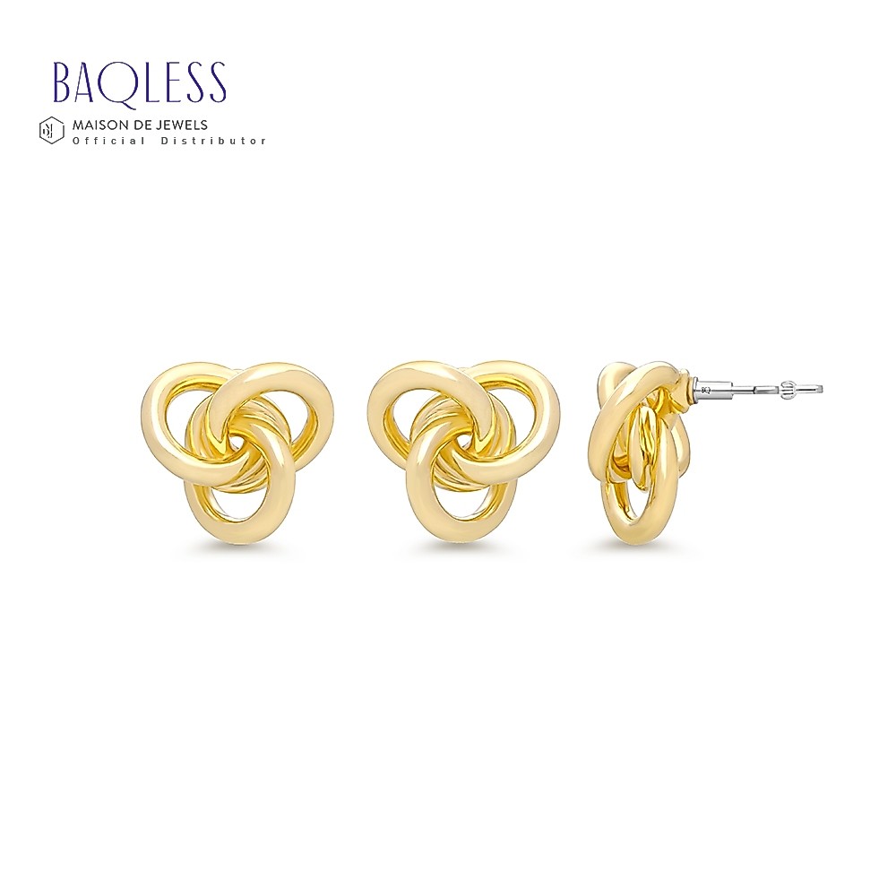 (PRE ORDER) Baqless (แบ็คเลส) - Amity Rebecca Earrings ต่างหูเงิน ทอง CZ ต่างหูไร้แป้น