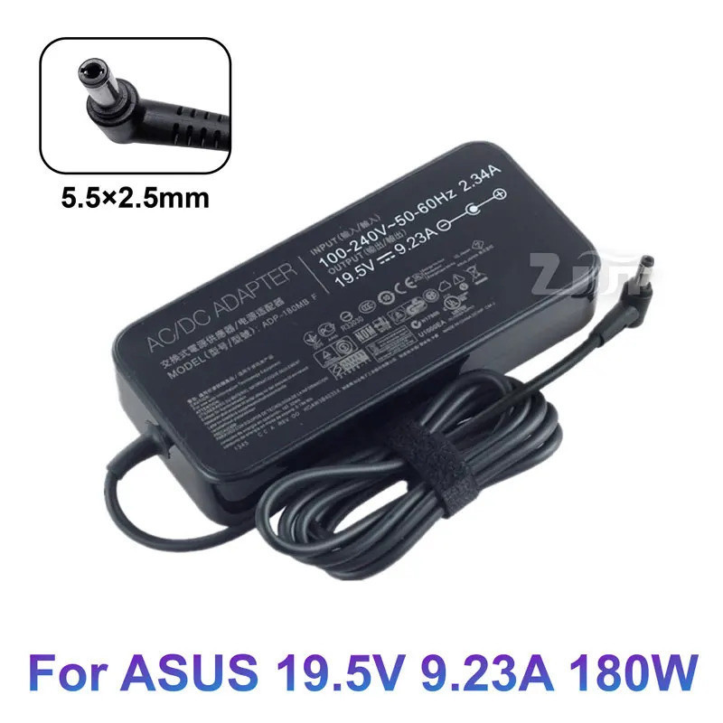 19.5V 9.23A 180W 5.5*2.5 มม.AC Power แล็ปท็อปอะแดปเตอร์ชาร์จสําหรับ ASUS ROG G75 G75VW GL502VT GL502