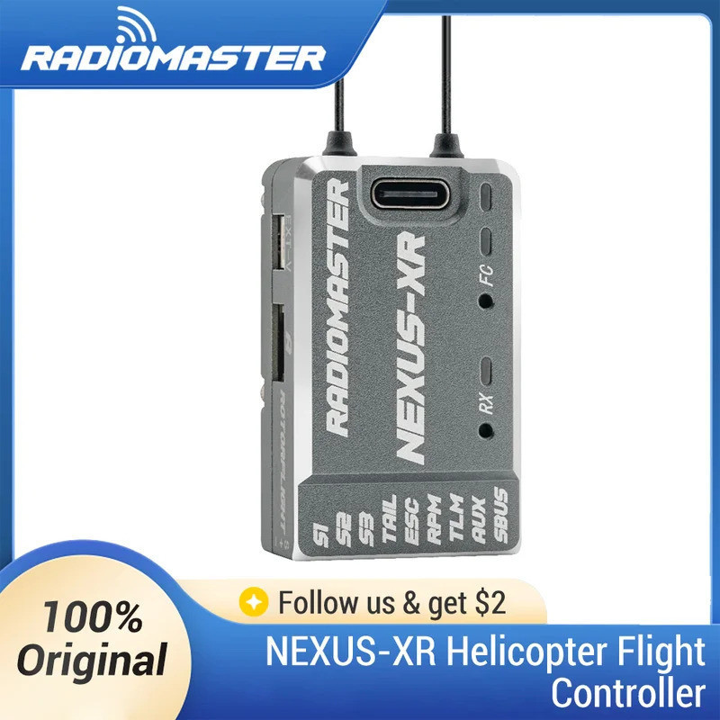 Radiomaster NEXUS-XR เฮลิคอปเตอร์ Flight Controller แบบบูรณาการ Dual SX1281 2.4GHz ExpressLRS ตัวรับ