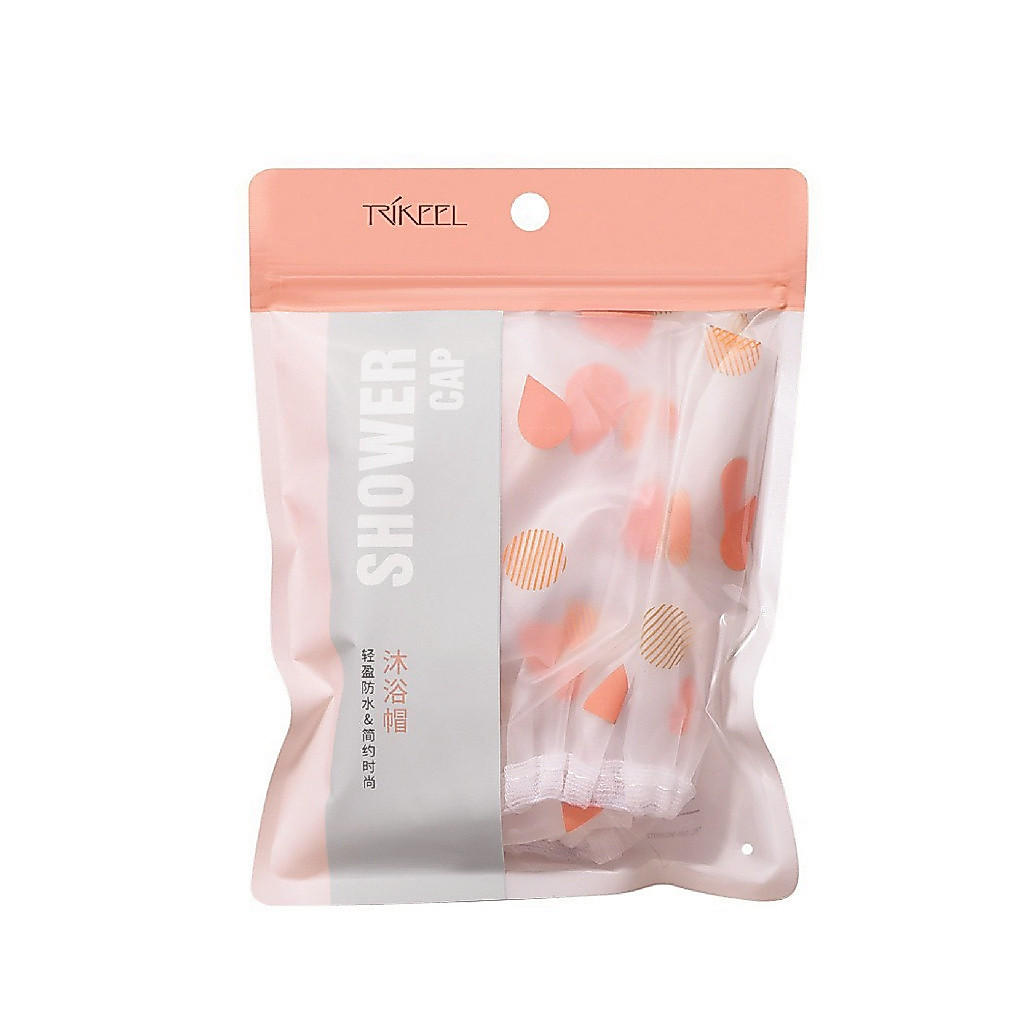 【COTTONO コットンノ】TK31 หมวกอาบน้ำกันน้ำ ลายจุด เนื้อหนา ยางยืดรัดกระชับ ใส่สบายไม่เจ็บศีรษะ กันน้ำ 100%