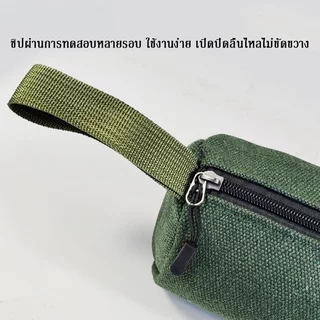 ENJOY LIFE SHOP กระเป๋าผ้าใบเครื่องมือช่างไฟฟ้า สีเขียว ผ้าใบหนา กันรอย ขีดข่วน น้ำหนักเบา พกพาสะดวก ซิปแข็งแรง