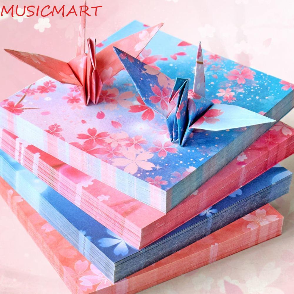 MUSICMART 400pcs Starry Sky Origami กระดาษ,พับ Handmade สีสันพับกระดาษ, Lucky Wish กระดาษ Scrapbooking Sakura Galaxy Constellations Origami เด็ก
