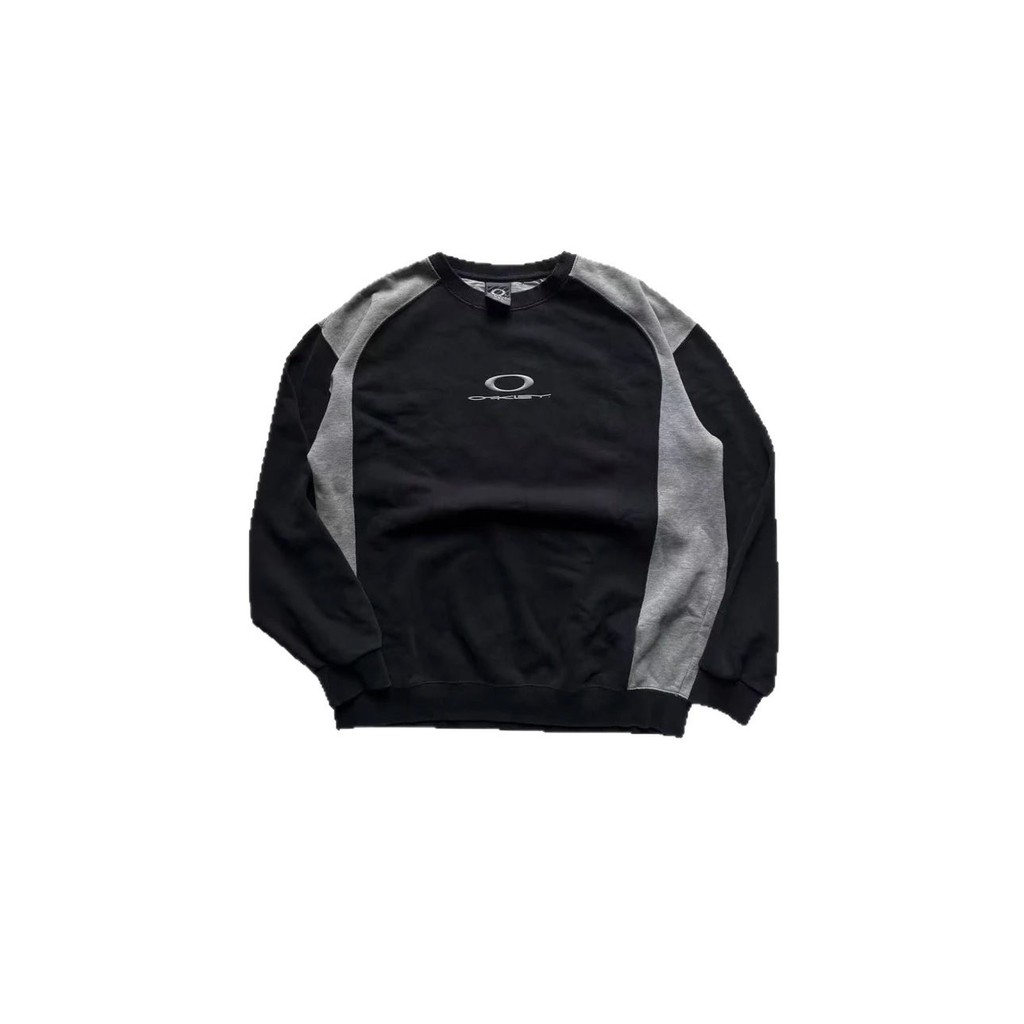 3XVW Millennium Y2K Pioneering Functionality O@kley 00s Black and gray color-blocked foam-printed cr