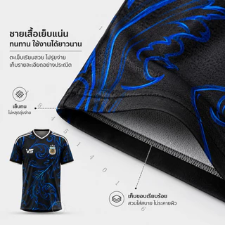 เสื้อกีฬาฟุตบอลอาร์เจนตินา แบบเหย้าและเยือน ฟุตบอลโลก คอวีแขนสั้น ชายหญิง ผ้าไมโครสปอร์ต แห้งไว ใส่สบาย พร้อมส่ง