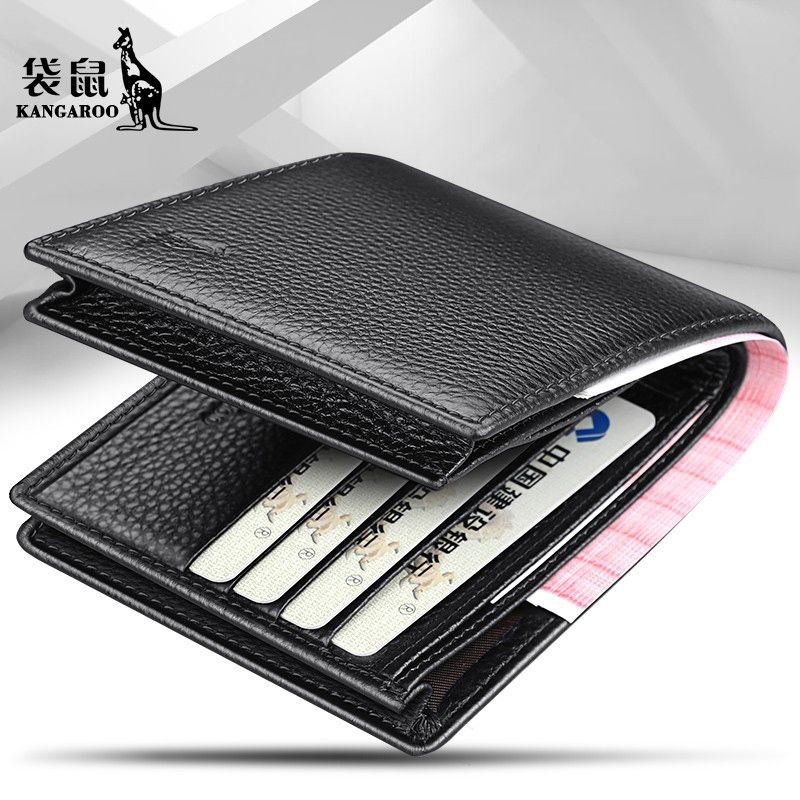 กระเป๋าสตางค์ผู้ชาย High-end Wallet Wallet Wallet Wallet Wallet Mens High-end Wallet Short Cow tiepu