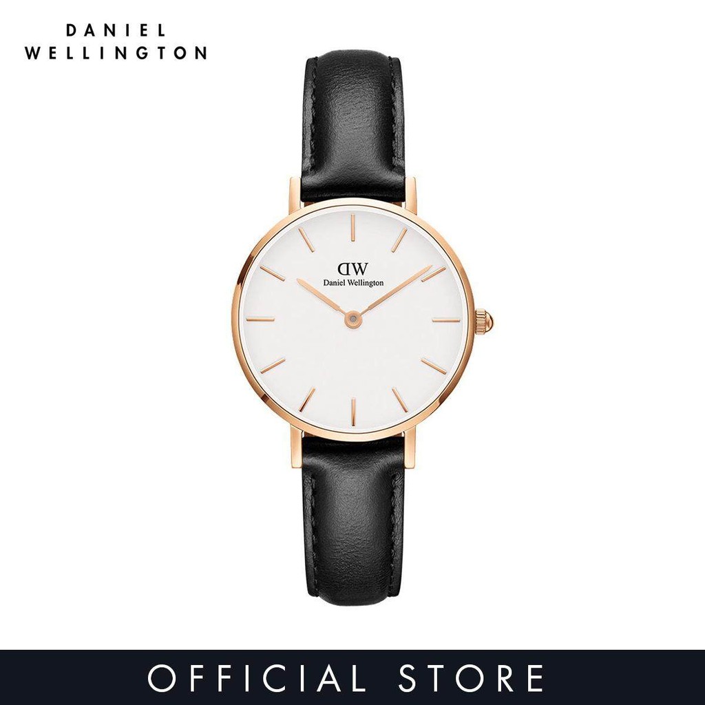 (พรีออเดอร์) Daniel Wellington นาฬิกาข้อมือ Petite Sheffield RG White 32มม สีดำ