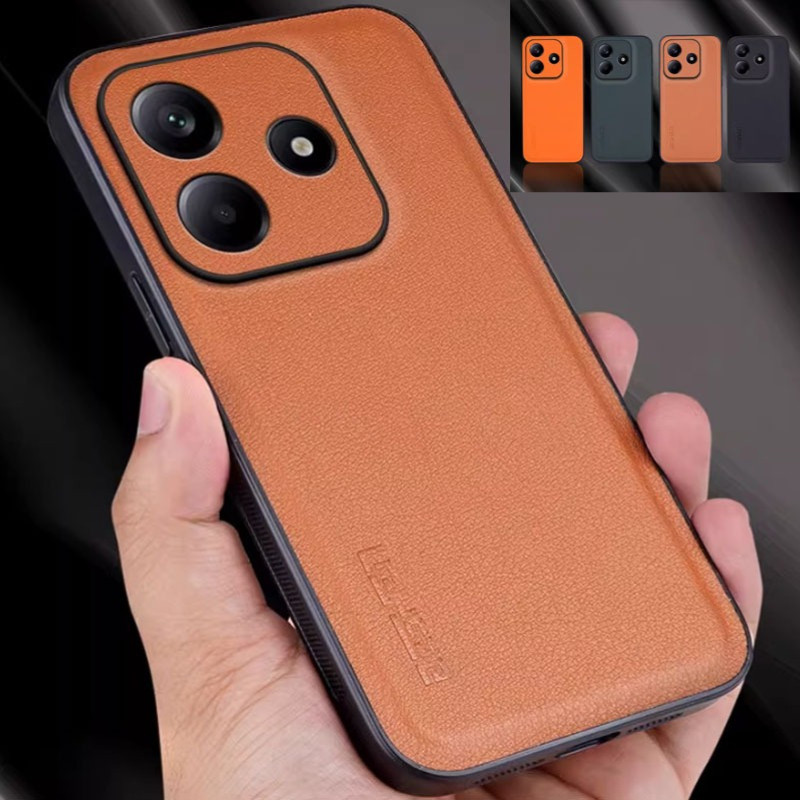 สําหรับ POCO F7 F7Pro F7 Ultra คาร์บอนไฟเบอร์ PU หนังสําหรับ Redmi หมายเหตุ 14 Pro Plus 14C Anti-Sho