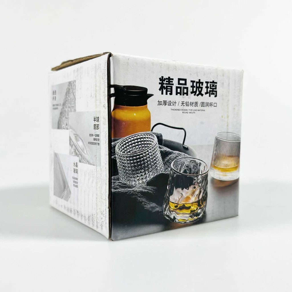 LUNASTTR Whisky Crystal Spinning Wobble Rock Glass 150ml - YJ101