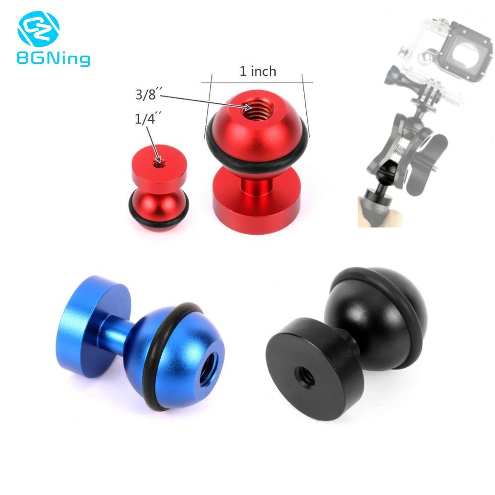 BGNING เข้ากันได้กับ GoPro 13 12 11 10 กล้อง 25 มม.อะแดปเตอร์หัวบอล 1/4 3/8 รูสําหรับแสงแฟลชดําน้ําการถ่ายภาพ