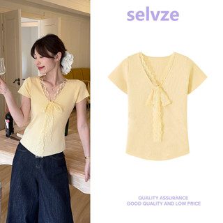 Selvze เสื้อครอป เสื้อคอวี เสื้อลูกไม้ เสื้อวินเทจ เสื้อแซ่บ…