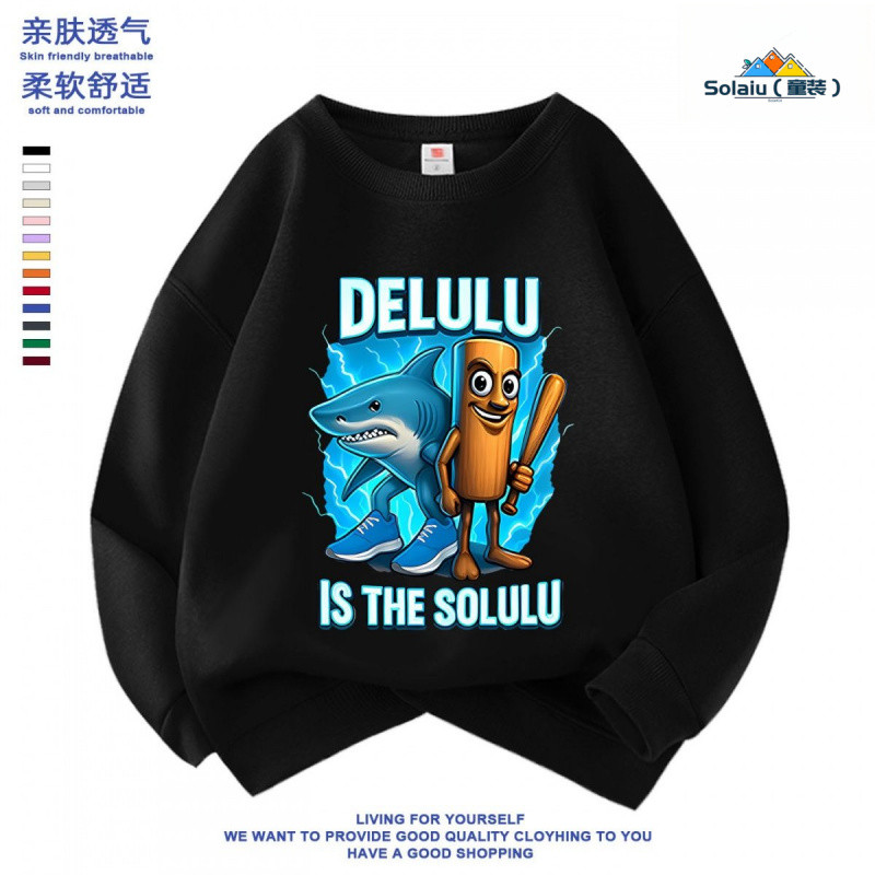 เสื้อแขนยาวเด็ก TungTungTungSahur สำหรับฤดูใบไม้ร่วงและฤดูหนาว