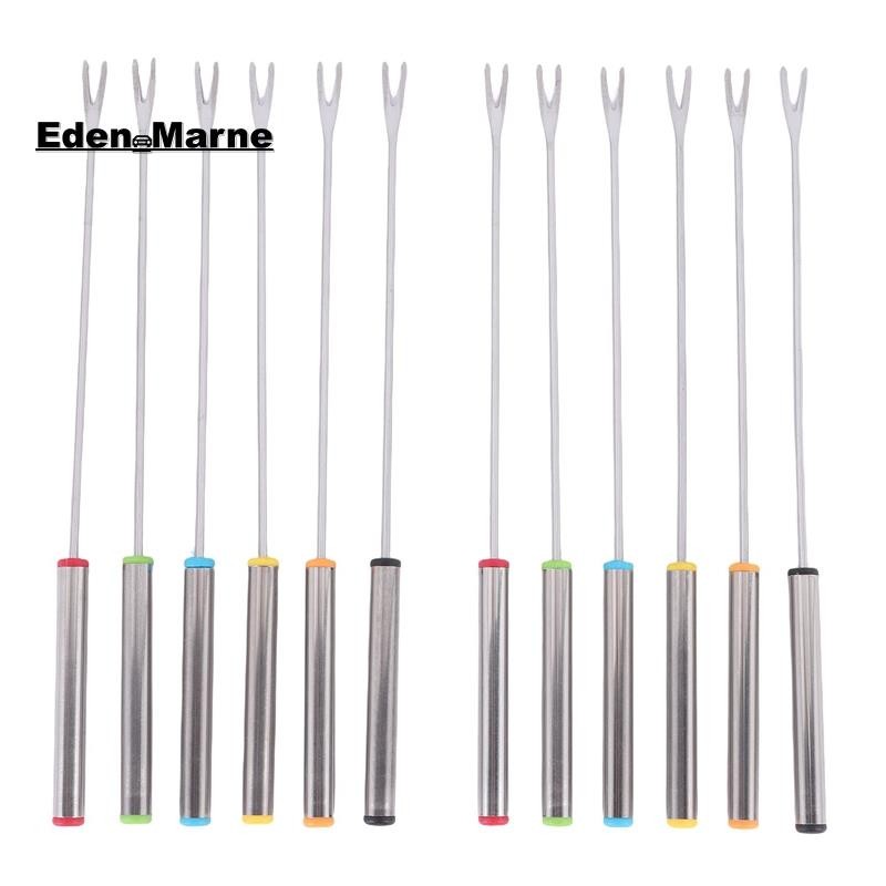 [Eden_Marner]Fondue Cheese Sticks Fondue Set for Maker Cheese, Stainless Steel Fondue Forks Marshmal