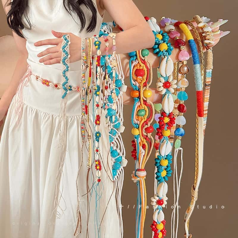 เข็มขัดโซ่ผู้หญิง เครื่องประดับแฟชั่นผู้หญิง  Waist chain ไปเที่ยวทะเล สไตล์ใหม่ สามารถใช้เป็นเครื่องประดับผมได้ด้วย ราคา ถูกที่สุด ดีลบีเคเค รูปภาพหลัก