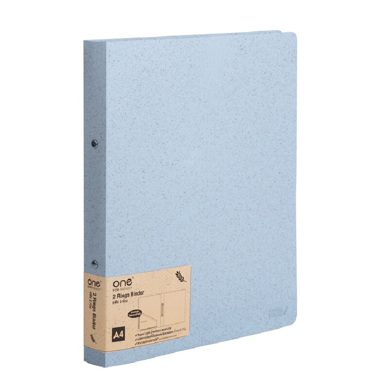 ONE ECO-FRIENDLY แฟ้ม 2 ห่วง A4 ฟ้า รุ่น CF1213-BL