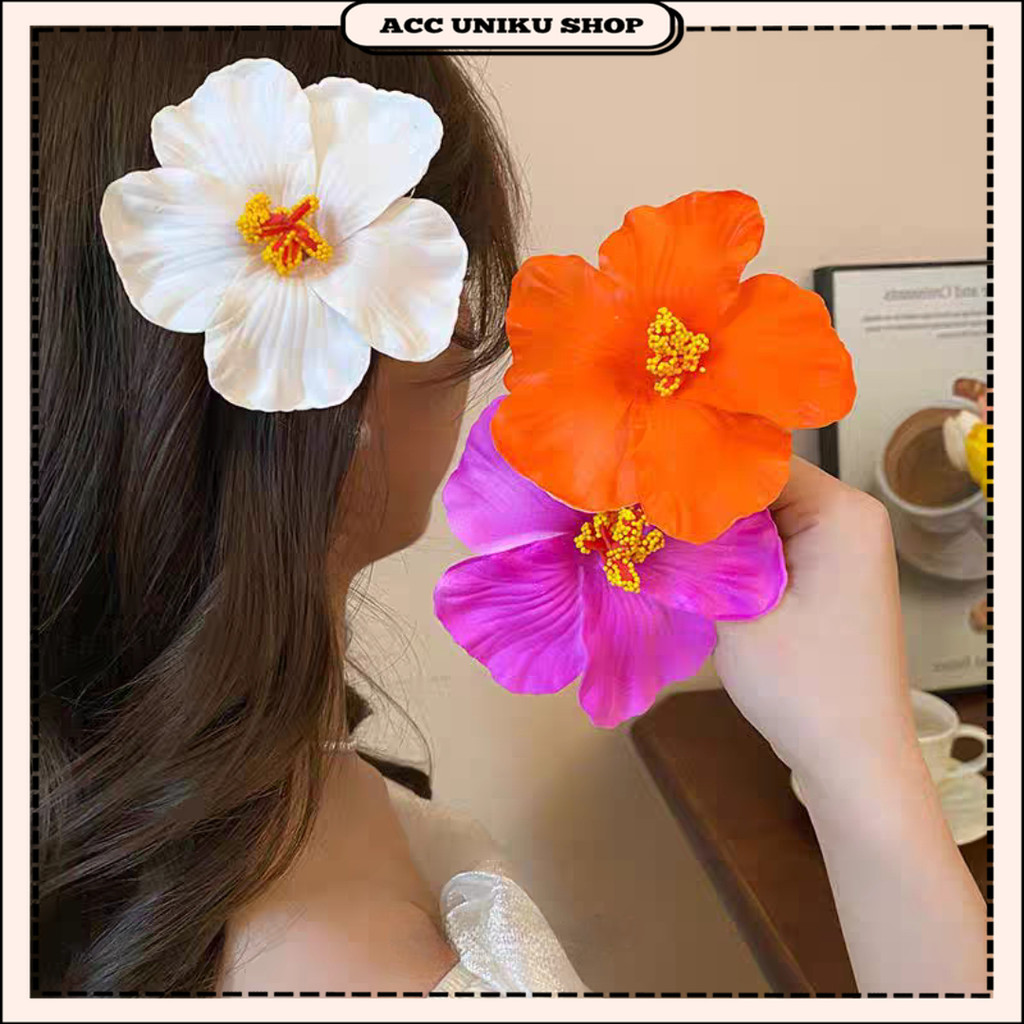 AU - GIRL FASHION FLOWER SHOE กิ๊บติดผม / เครื่องประดับผม BEACH สไตล์เกาหลี