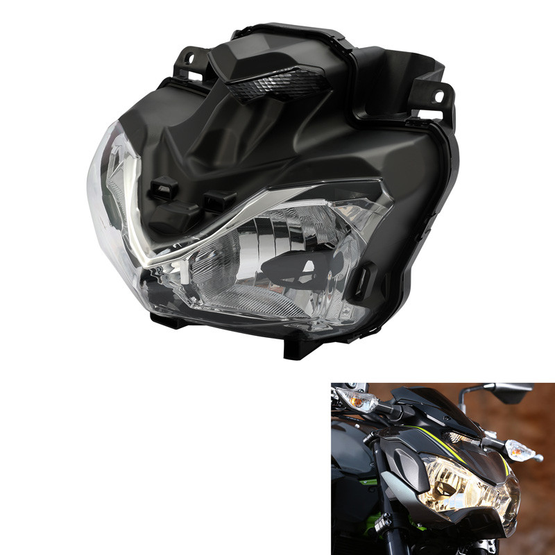 Gไฟหน้าไฟหน้าชุดเลนส์ Fit สําหรับ Kawasaki Z900 Z 900 2017 2018 2019 ไฟหน้ารถจักรยานยนต์