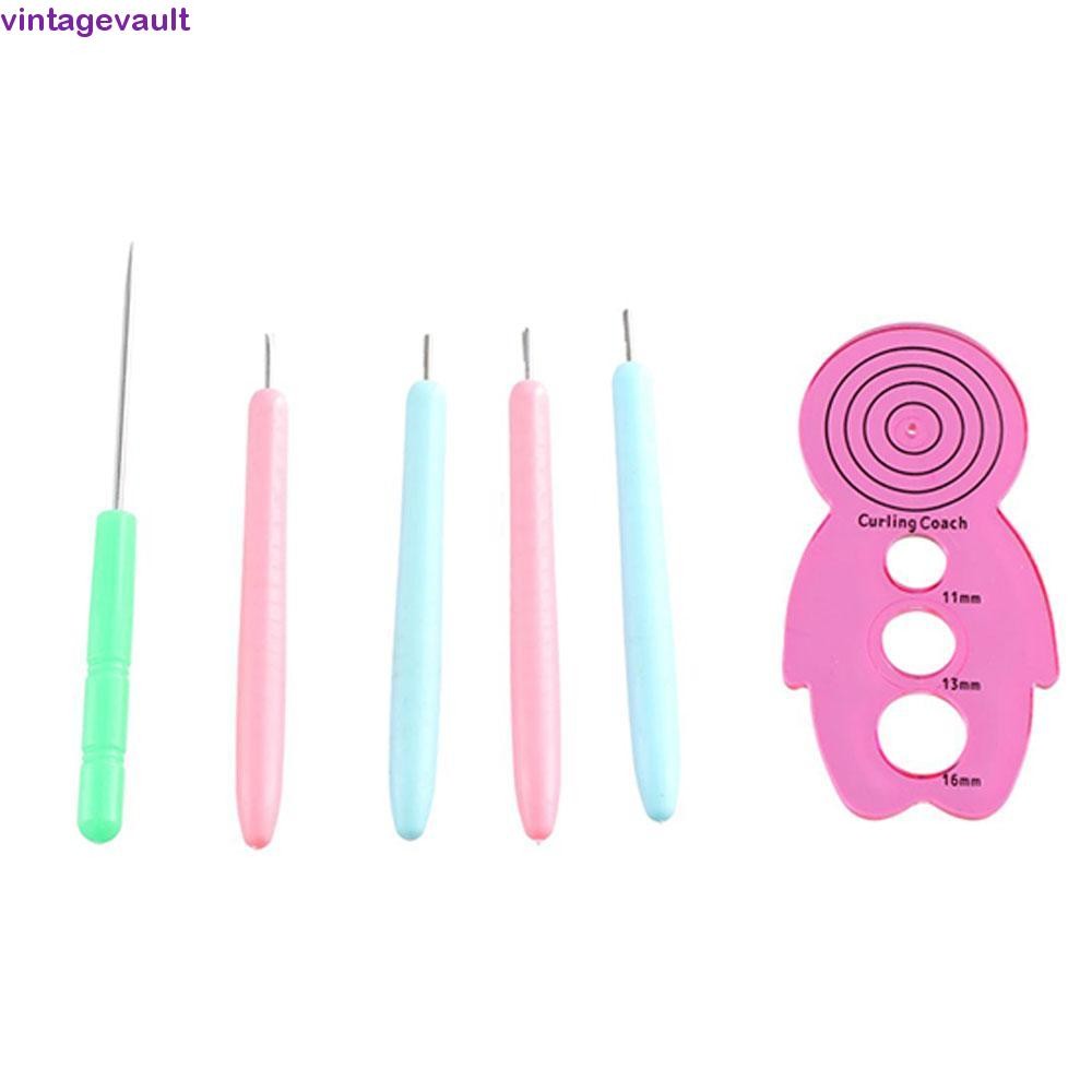 VINTAGEVAULT 12PCS Quilling Needle Kit, Paper Craft Quilling Slotted Pen Paper Quilling Tools, ปฏิบั