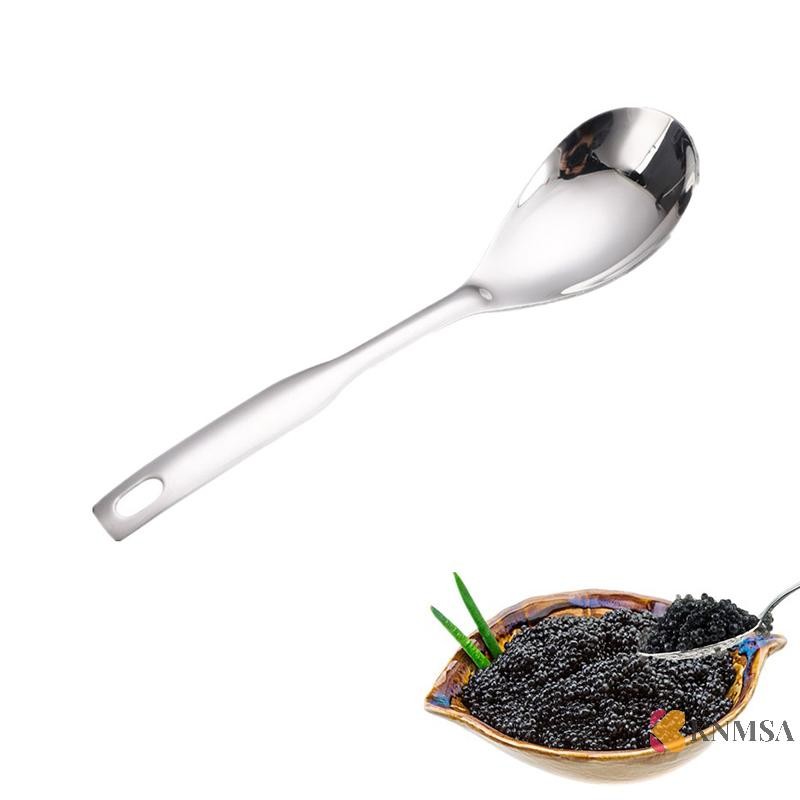 KNMSA] สแตนเลสสตีลช้อนเซรามิคหลุม Cuisine Caviar Builder Roe ซอสกรองช้อนทนทานครัวทําอาหาร Gadgets sn