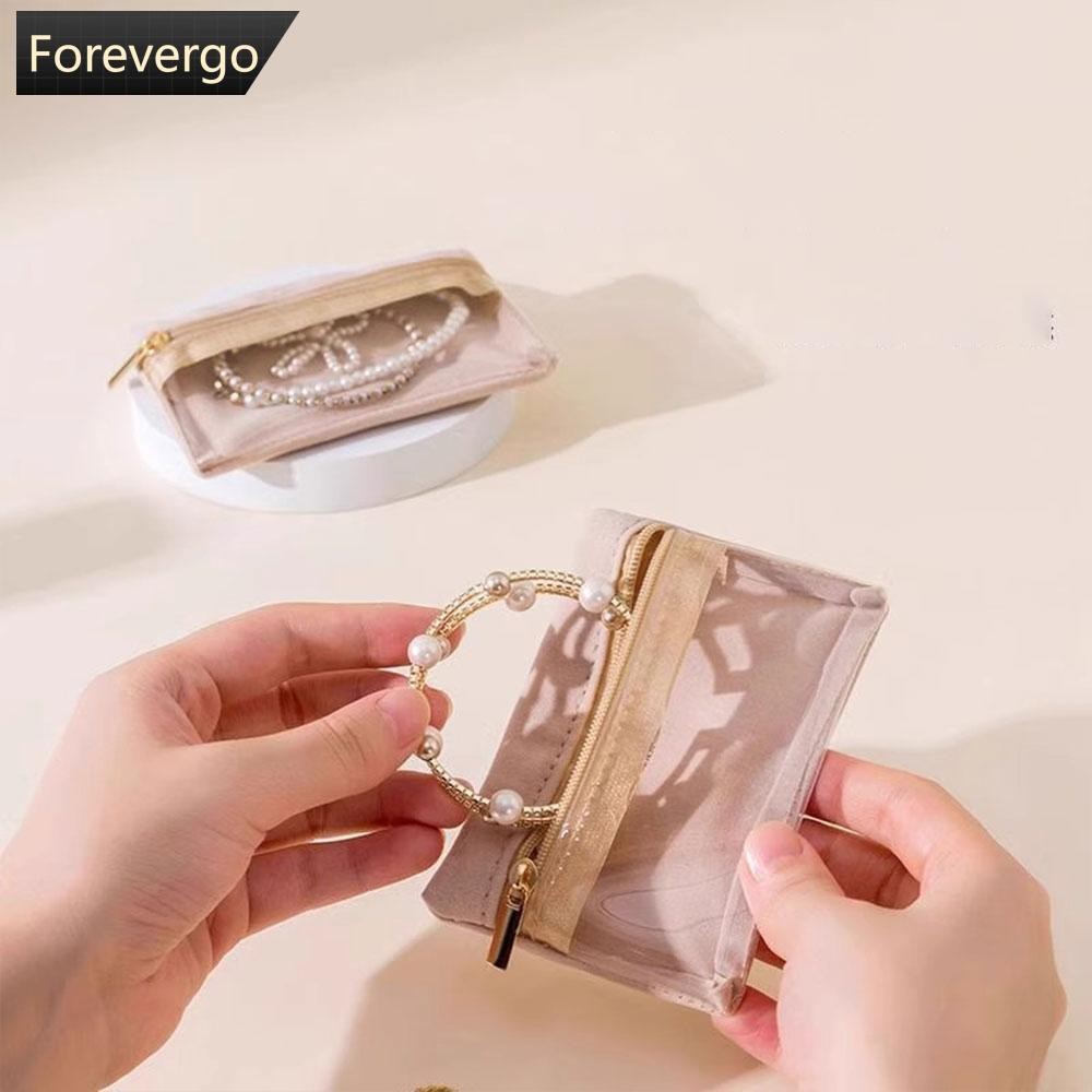 FVG เครื่องประดับซิปกระเป๋าเก็บต่างหูสร้อยข้อมือสร้อยคอองค์กรกระเป๋าเดินทางเครื่องประดับบรรจุภัณฑ์ O