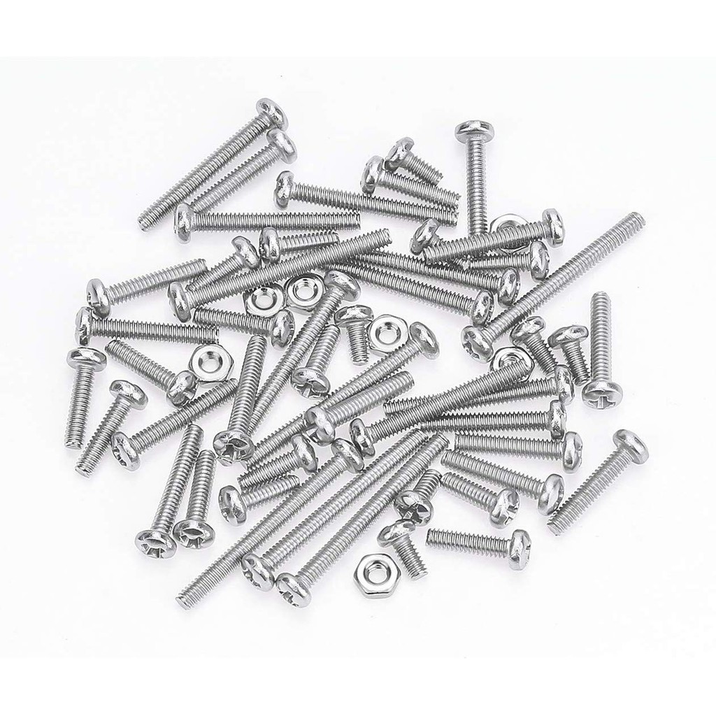 300Pcs เมตริก M2 สแตนเลส Phillips Pan หัวเครื่องสกรูถั่ว Assortment Kit- M2 x 4 มม./ 6 มม./ 8 มม./ 1