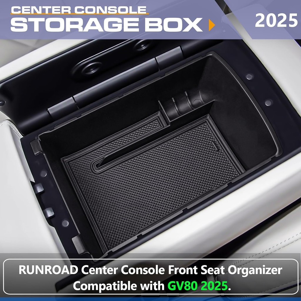 ถาดจัดคอนโซลกลางเข้ากันได้กับ 2025 Genesis GV80 อุปกรณ์เสริม,ถาดที่เท้าแขนกลางคอนโซลสําหรับ 2025 GV8
