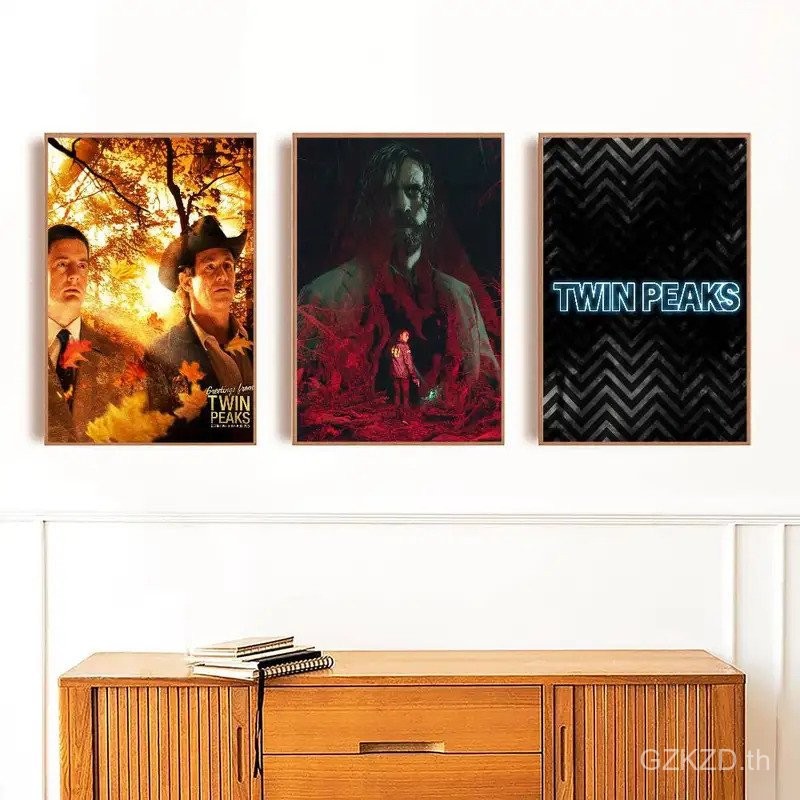 TV Series T-Twin P-Peaks โปสเตอร์ลึกลับ Gallery พิมพ์ Self กาวตกแต่งบ้านตกแต่ง Wall Decals สติกเกอร์