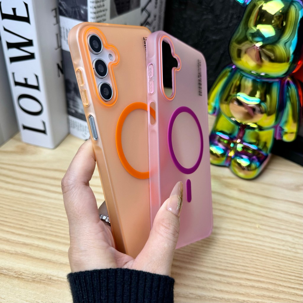 SAMSUNG เคสโทรศัพท์สําหรับSamsung A04s A14 A24 A34 A54 A13 A33 A53 A12 A32 A52s M32 M16 M36 F06 Matteโปร่งใสฝาครอบแม่เหล็กบางAnti-Fallปลอก - รูปที่ 6