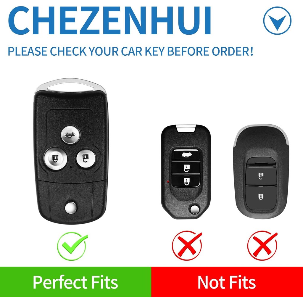 ใช้งานร่วมกับ Acura Key Fob ฝาครอบหนัง Lanyard, รถ Key Case Shell สําหรับ Accord Acura MDX Acura RDX