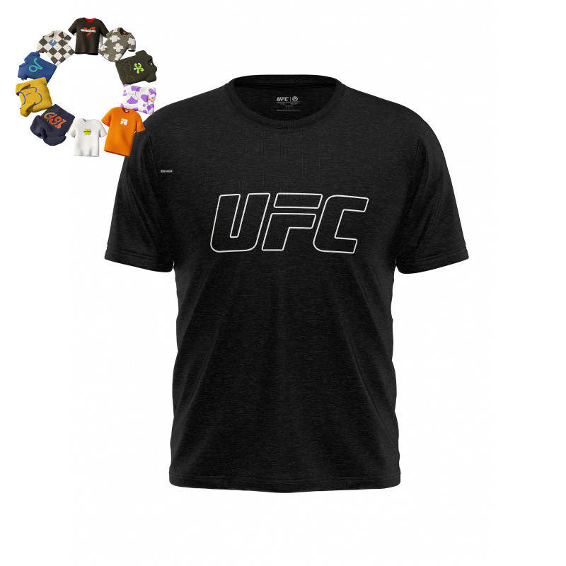เสื้อยืดตัวเรียบ UFC Logo คอลูกไม้ ส่งไว 24 ชม.