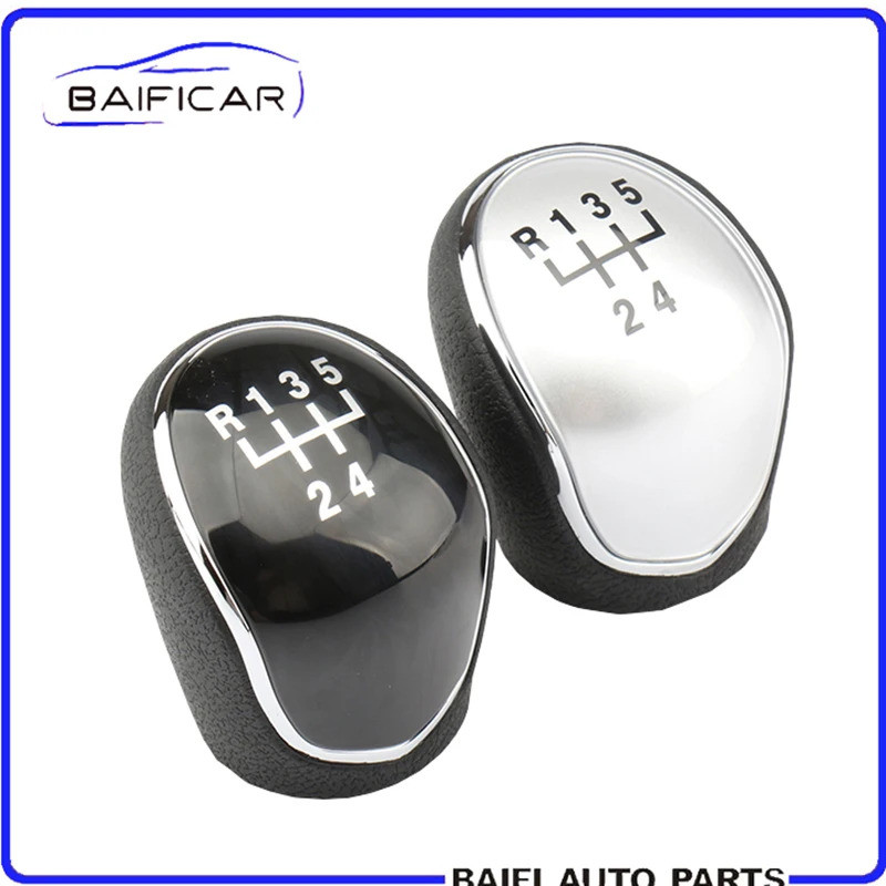 Baificar ยี่ห้อใหม่ของแท้ Electroplate 5 ความเร็วคู่มือ Stick เกียร์ Shift Knob Lever Shifter สําหรั