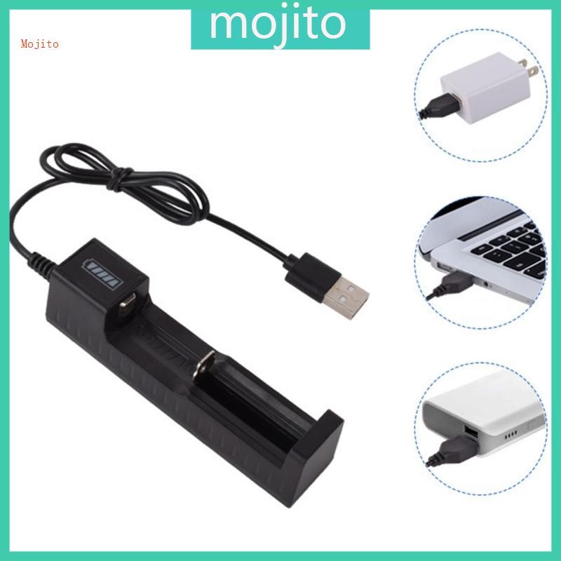เครื่องชาร์จ USB Mojito สําหรับเครื่องชาร์จแบตเตอรี่ลิเธียม 4 2V 18650 18490