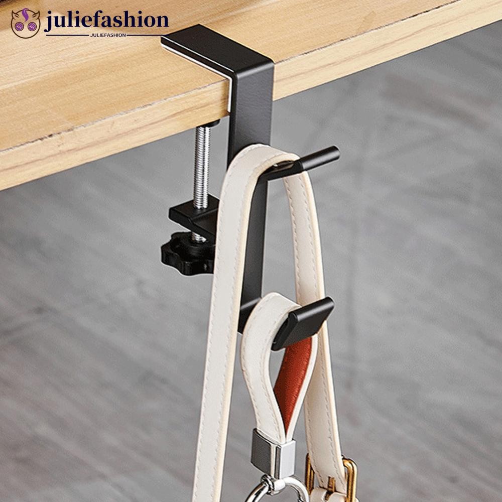 JULIEFASHION ปรับโต๊ะ Edge Hook ชุดหูฟังสําหรับเล่นเกมไม้แขวนเสื้อกระเป๋าเป้สะพายหลังแขวน Hook Holde