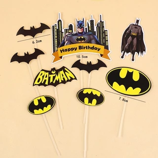 🛒พร้อมส่ง🇹🇭🇹🇭🛒ป้ายปักเค้กวันเกิด BATMAN แบทแมน ธีมแบทแมน 🦇🦇
