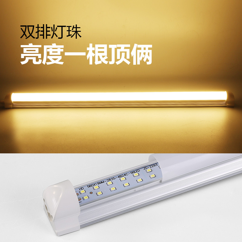 สองแถว T8T5LED โคมไฟฟลูออเรสเซนต์ 0.6m 0.9m 1.2m 30W 36W48W60W เปลี่ยนโคมไฟแก้ว
