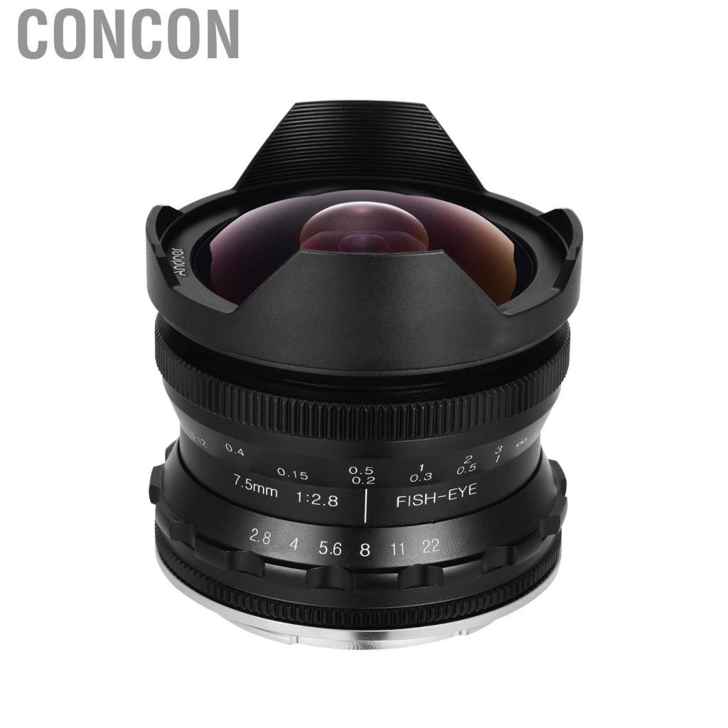 Concon Concon-th Andoer 7.5 มม. F2.8 โฟกัสด้วยตนเองเลนส์ Fisheye เลนส์ 180 °มุมกว้างพิเศษรูรับแสงขนา
