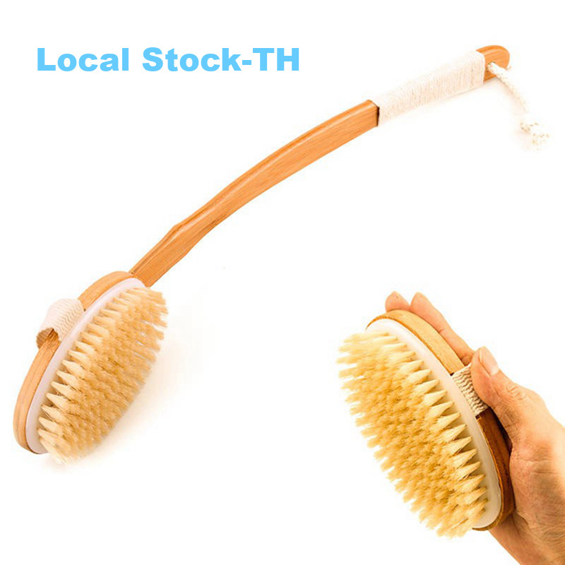 【SayTH✨1-3 วัน】Bath Brush, เครื่องนวด, เครื่องขัดพื้นหลังยาวพิเศษด้ามโค้งแปรงขนแปรงอาบน้ําและแปรงทําความสะอาดอาบน้ําแบบถอดได้