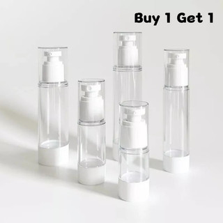 ซื้อ 1 หนึ่ง 1⚡ขวดปั๊มสูญญากาศ ขวดปั้มครีมขนาดพกพา 30ml 50ml 100ml ใช้สำหรับปั๊มเจล เซรั่มและครีมบำรุง ใส่เครื่องสำอาง ทนทาน