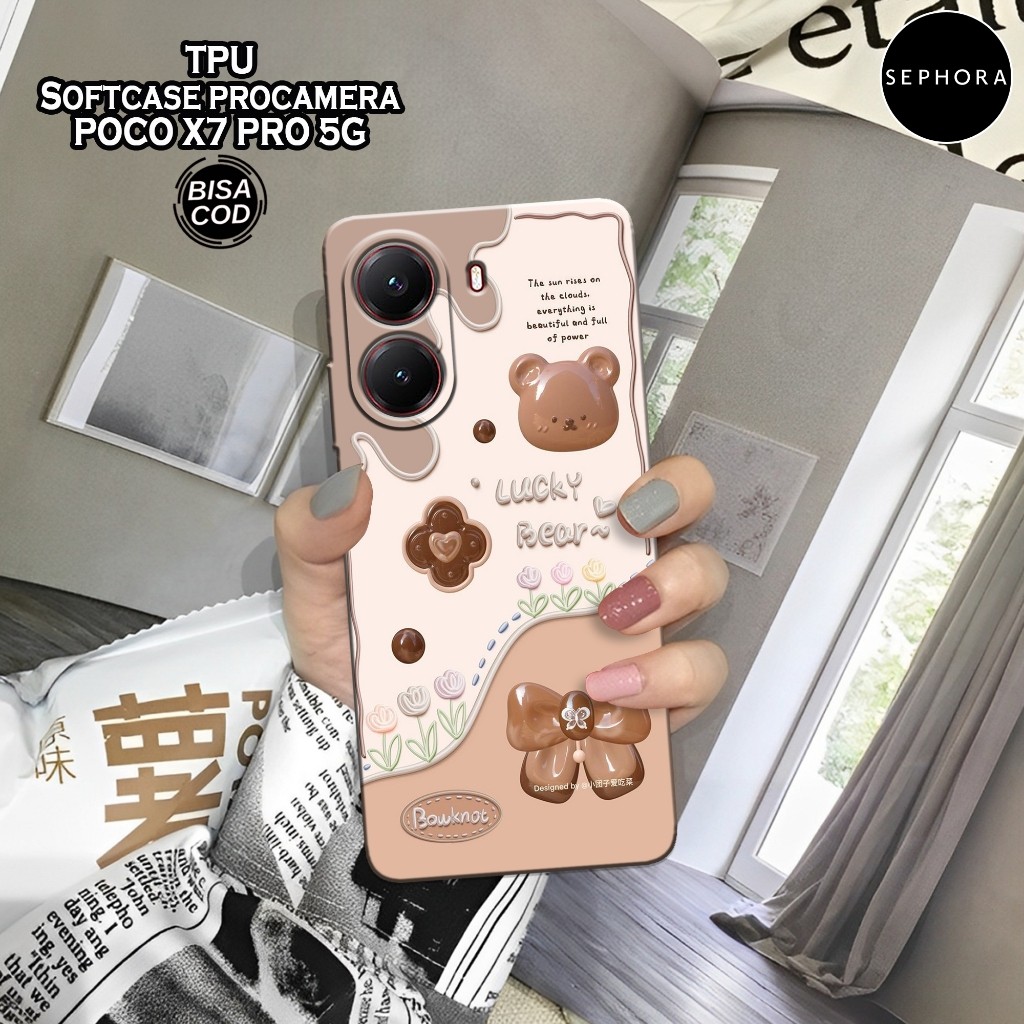 เคส HP ล่าสุด POCO X7 PRO 5G 2025 - เคสแฟชั่นหมีน่ารัก - เคส POCO X7 PRO 5G 2025 Softcase - เคสกล้อง