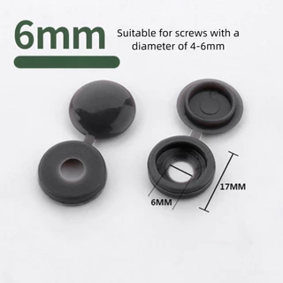 HONE 100PCS Cross Screw Caps, Universal Fit Snap Protective Screw Protective Cover, DIY Fold Snap Cap ฮาร์ดแวร์ตกแต่ง