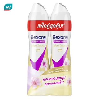 Rexona เรโซนา สเปร์ย วิตามิน + ไบรท์ ซากุระ ลูมินัส แอนติเพอสไปแรนท์ 135 มล. แพ็คคู่