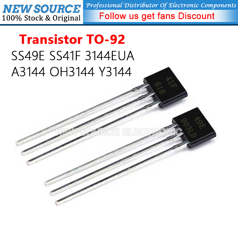 [10 ชิ้น] SS49E TO92 ทรานซิสเตอร์ 3144EUA SS41F A3144 OH3144 Y3144 49E 44E 3144 41F Hall Sensor แหล่