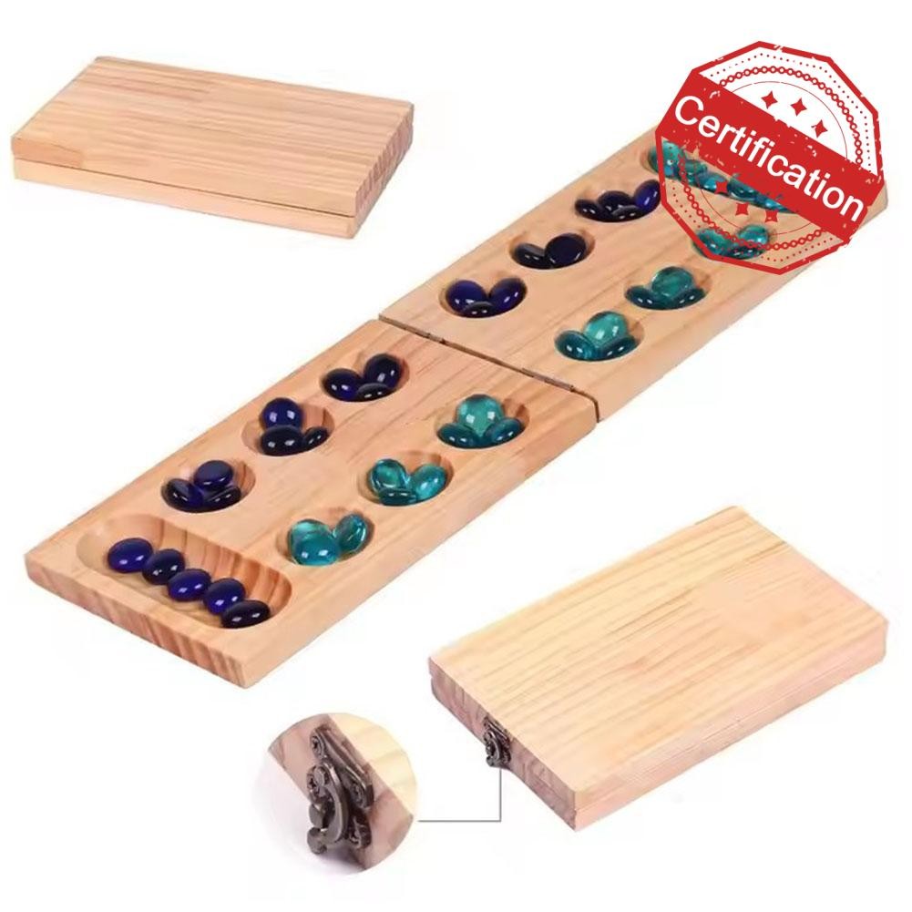 Africa Mancala Board Game Logical Thinking Training กระดานพับ C9y9